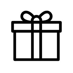 Gift Box with Ribbon Icon Design