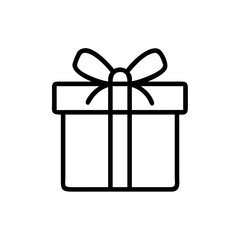 Gift Box with Ribbon Icon Design