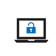 computer security logo icon illustration flat