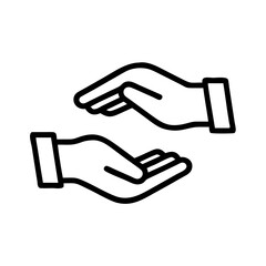 Hands Giving Help Assistance Icon Design