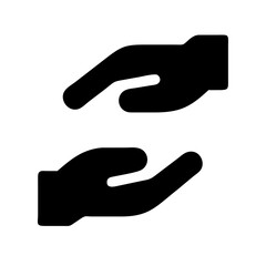 Hands Giving Help Assistance Icon Design