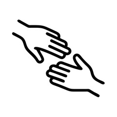 Hands Giving Help Assistance Icon Design