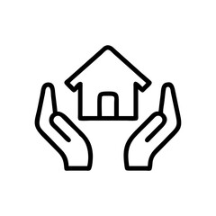 Hands Supporting House Shelter Icon Design
