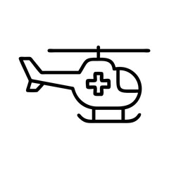 Helicopter Air Ambulance Medical Icon Design
