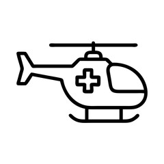 Helicopter Air Ambulance Medical Icon Design