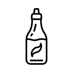 Hot Sauce Bottle Spicy Condiment Icon Design