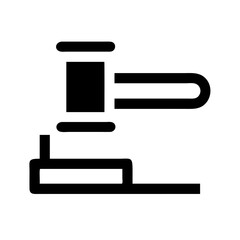 Judge Gavel Legal Decision Icon Design