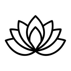 Lotus Flower Wellness Symbol Icon Design