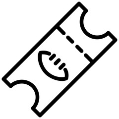 Football ticket icon line