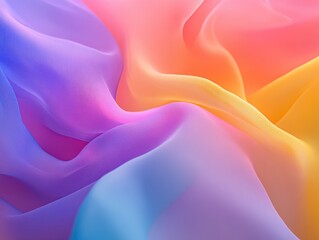 Obraz premium Abstract pastel gradient background with soft flowing fabric texture and smooth color transition