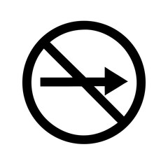 Fototapeta premium No Entry Arrow Icon Design