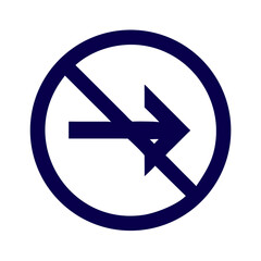 Fototapeta premium No Entry Arrow Icon Design