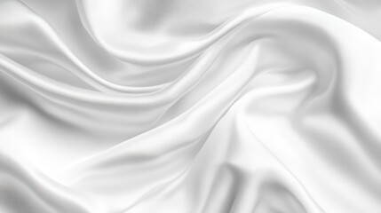 Fototapeta premium White silk fabric texture elegant drapes and soft folds background