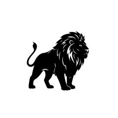 Obraz premium black lion vector illustration