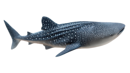 Realistic Whale Shark Isolated on White Background Transparent Background