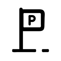 Parking Lot Sign Icon Design