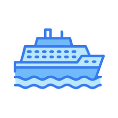 Fototapeta premium Passenger Ferry Boat Icon Design