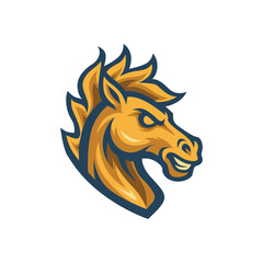 stylized horse head mascot logo