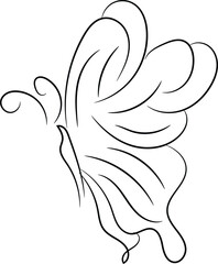 Elegant Line Art Butterfly Design for Nature Inspired Projects