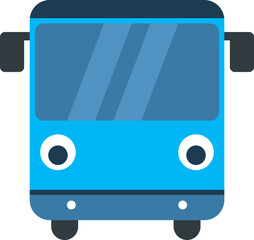 Cartoon Blue Bus Illustration