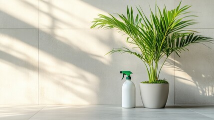 Sunlight on a palm plant