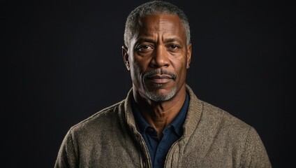 Portrait of a middle-aged Black man taken in a studio setting.

