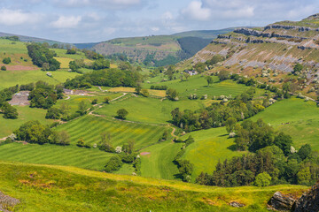 Fototapeta premium Denbighshire landscape near Castell Dinas Bran, Wales, UK