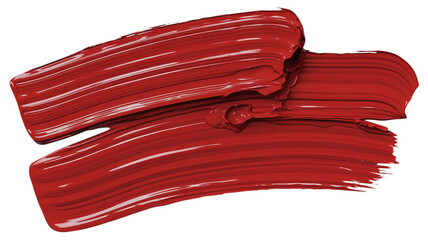 Bold Red Brush Strokes, A thick red paint smear with visible brush texture