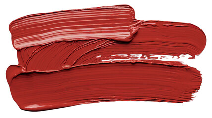 Bold Red Brush Strokes, A thick red paint smear with visible brush texture