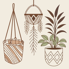 vector illustration of a decorative basket