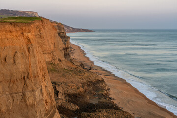 Evening on the Channel Coast near Whale Chine, Isle of Wight, UK