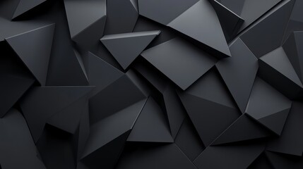 Fototapeta premium Textured Black Geometric Shapes Create a Modern and Stylish Background for Design and Artistic Projects in Contemporary Spaces