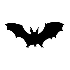 Bat vector silhouette on transparent background