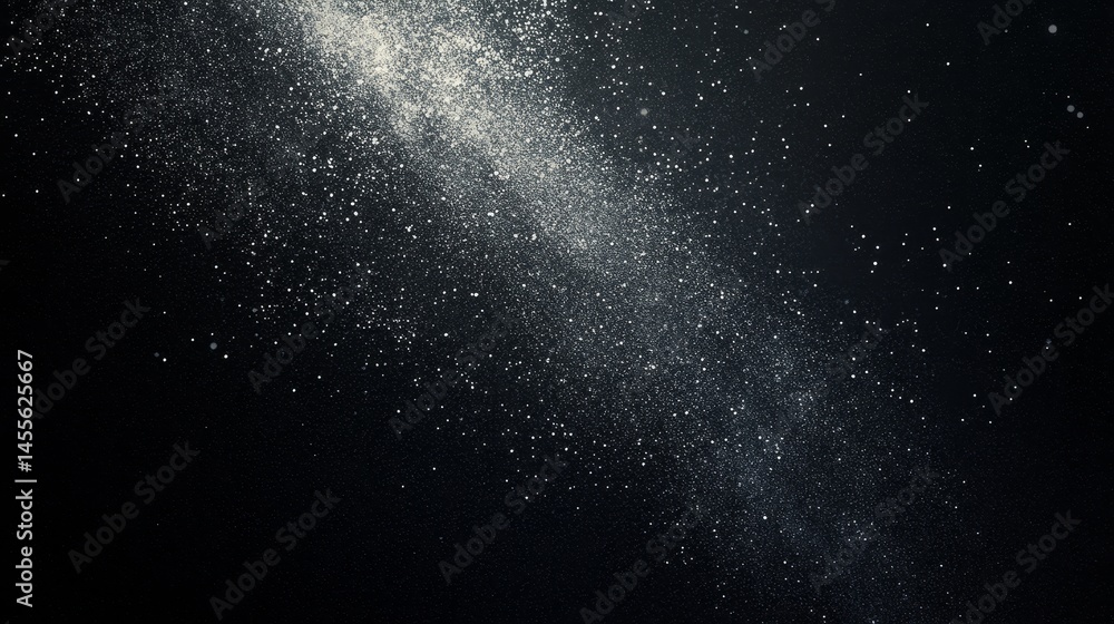 Poster cosmic dust particles glimmer against a black background creating a stunning representation of the u