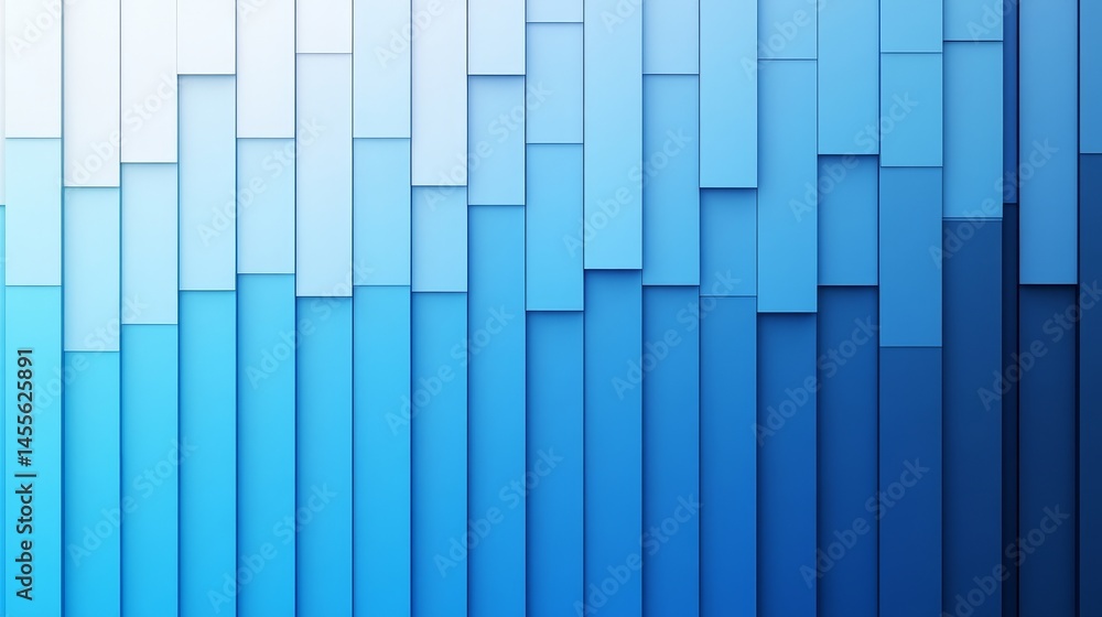 Poster multiple shades of blue create a textured pattern resembling layered geometric shapes on a smooth su