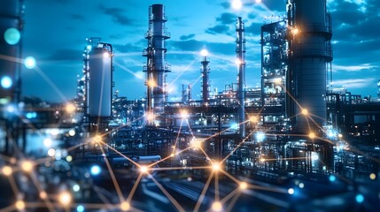 Fototapeta premium night city lights