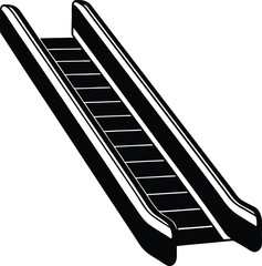 escalator handrail section on white background  .eps