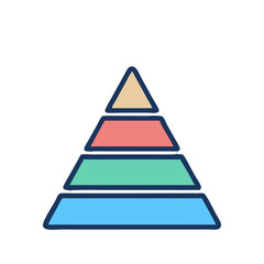 Pyramid Hierarchy Levels Icon Design