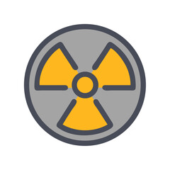 Radioactive Hazard Symbol Icon Design