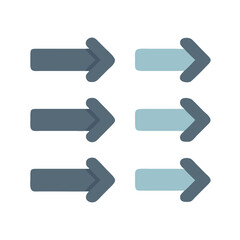 Obraz premium Sequential Arrow Labels Flow Icon Design