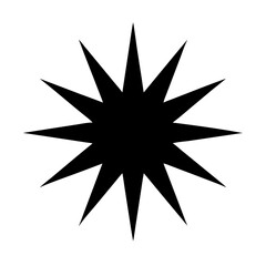Sharp Radiating Star Icon Design