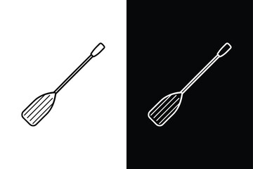 Canoe Boat Icon. Paddle Sports Vector in Glyph Line Style