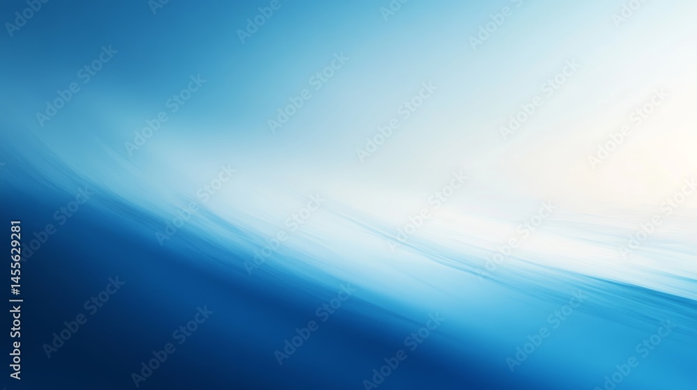 Poster abstract blue gradient with soft blending shades creating a serene atmosphere in a contemporary art 