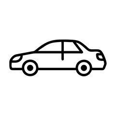 Side View Sedan Car Icon Design