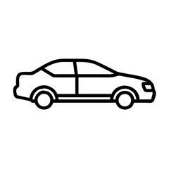 Side View Sedan Car Icon Design