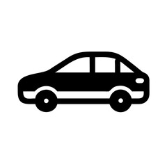 Side View Sedan Car Icon Design