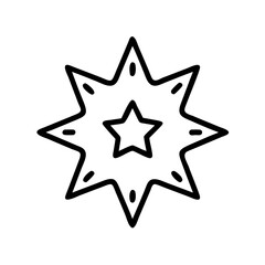 Simple Eight Point Star Icon Design