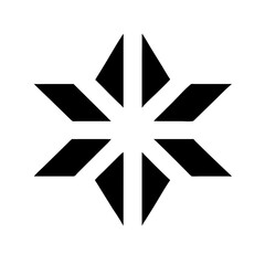 Obraz premium Simple Eight Point Star Icon Design