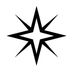 Simple Eight Point Star Icon Design