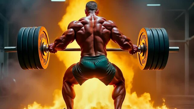 Muscles big, strength training, bodybuilding lift. Fitness goals. Muscles grow with regular workouts. Weightlifting increases strength capabilities. Consistent exercise improves physique aesthetics.